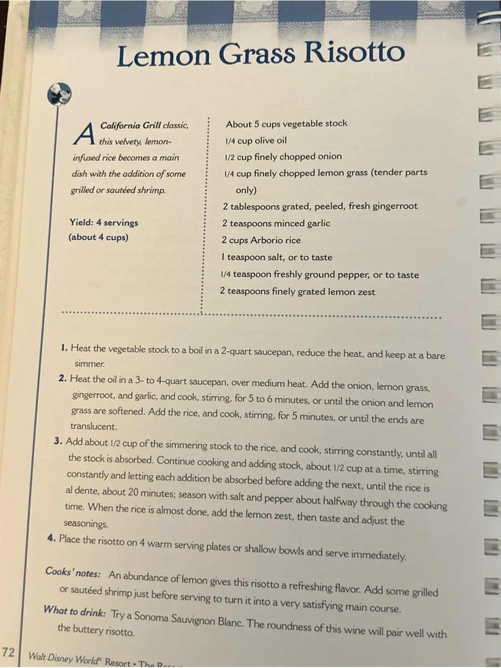 Disney Cooking with Mickey Chef Cookbook - Blue & White